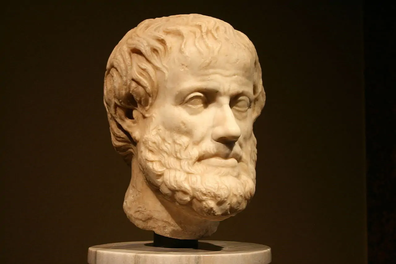 Ünlü filozof Aristoteles'in büstü